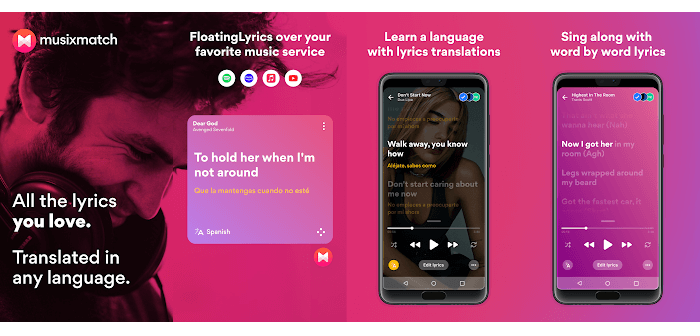 features of Musixmatch App For Pc