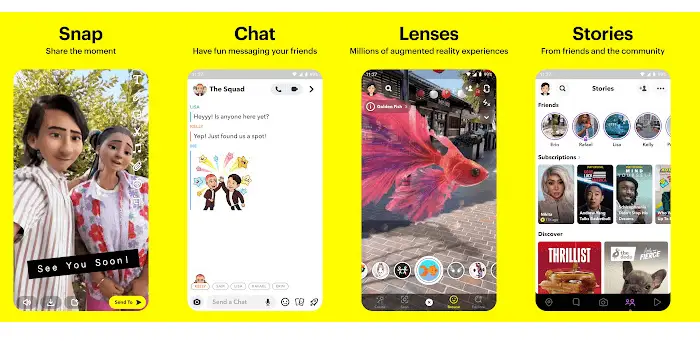 features of Snapchat for pc