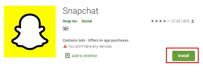 how to download and install Snapchat for pc