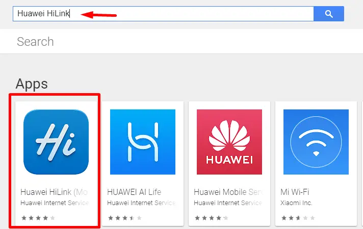 search for Huawei HiLink for pc and mac