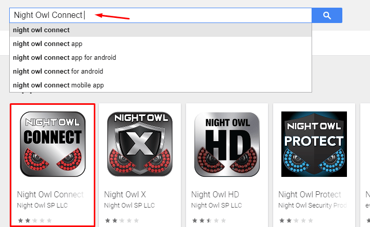search for Night Owl Connect