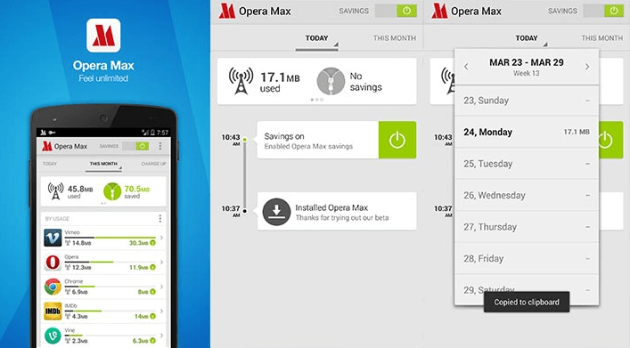 features of opera max for pc and mac