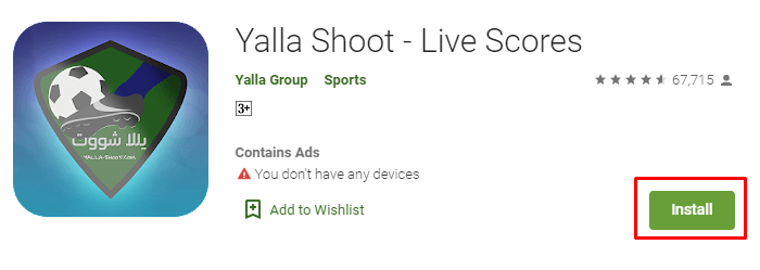 how to download Yalla Shoot for pc and mac