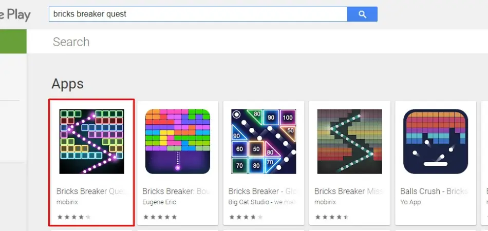 Sign in to Google Play and Download Bricks Breaker Quest for PC