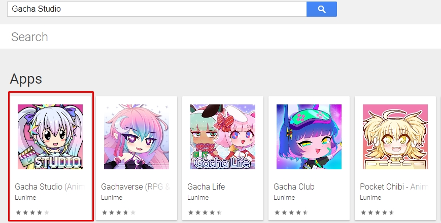 Search for the Gacha Studio for Pc App