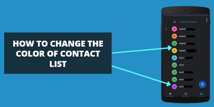 How to Change The Color Of Contact List