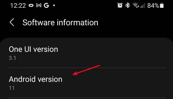 how to check Android version is 11