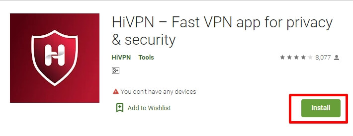 how to Download and Install hi VPN for pc
